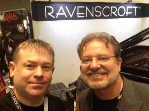 Photo with Michael Spreeman, the brilliant piano builder responsible for the Ravenscroft piano and Ravenworks Digital virtual instrument and keyboard.